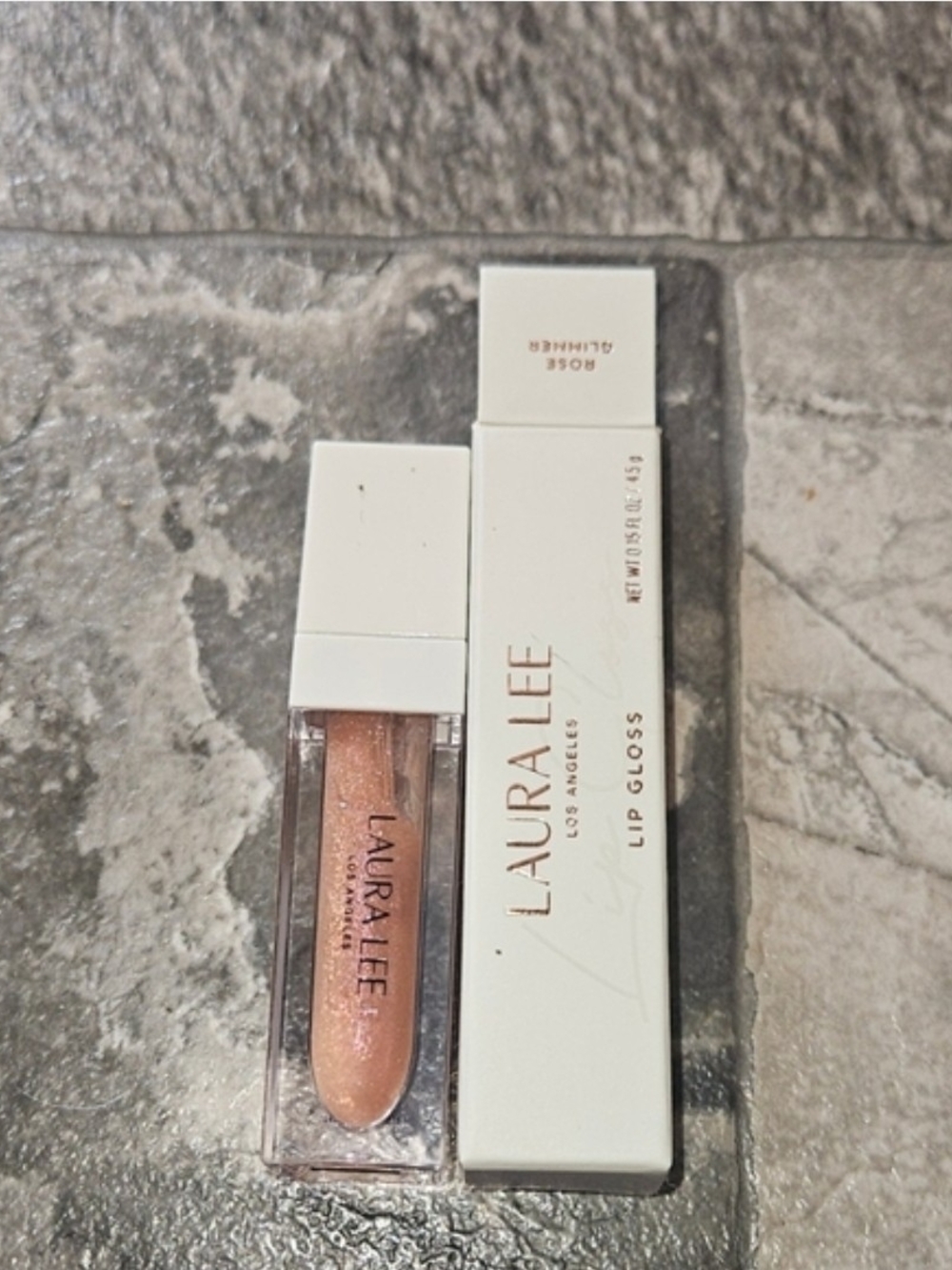 Laura Lee Los Angeles Lip Gloss In Rose Glimmer 0.15fl Oz BNIB Discontinued